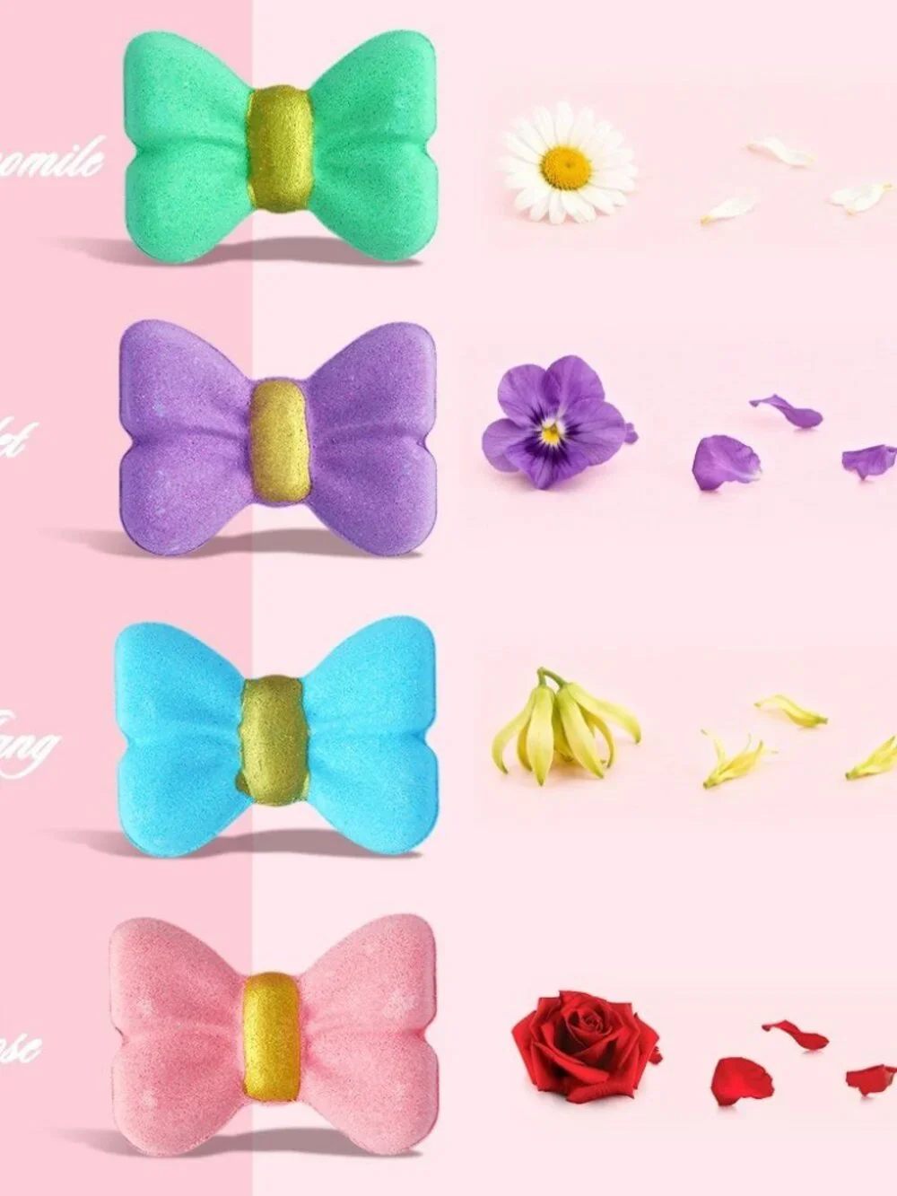 KAV Coquette Delights Bow Bath Bombs - set of 4pcs